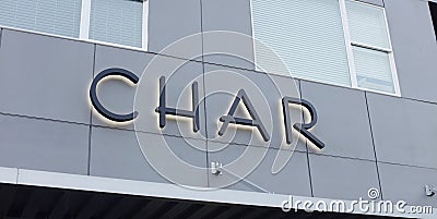 Char Restaurant Logo Editorial Stock Photo
